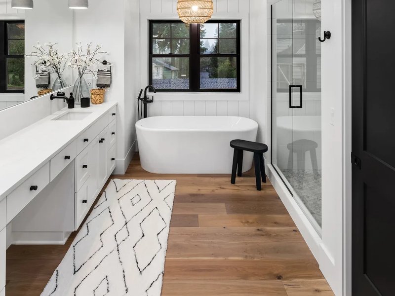 Bathroom Flooring Installed by Vonderheides Floor Coverings Co.